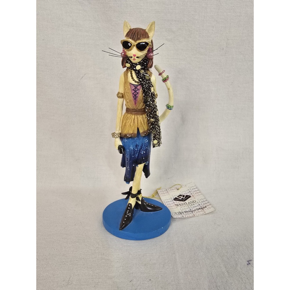 Catwalk Fashion Cat Figurine, 13806,‎ Westland Giftware, 2005. EUC